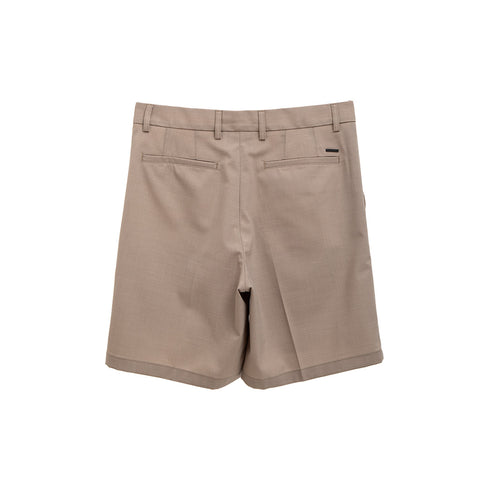 Norse projects Benn Relaxed Light Wool Pleated Short Light Khaki N35-06120920 Degli Uberti